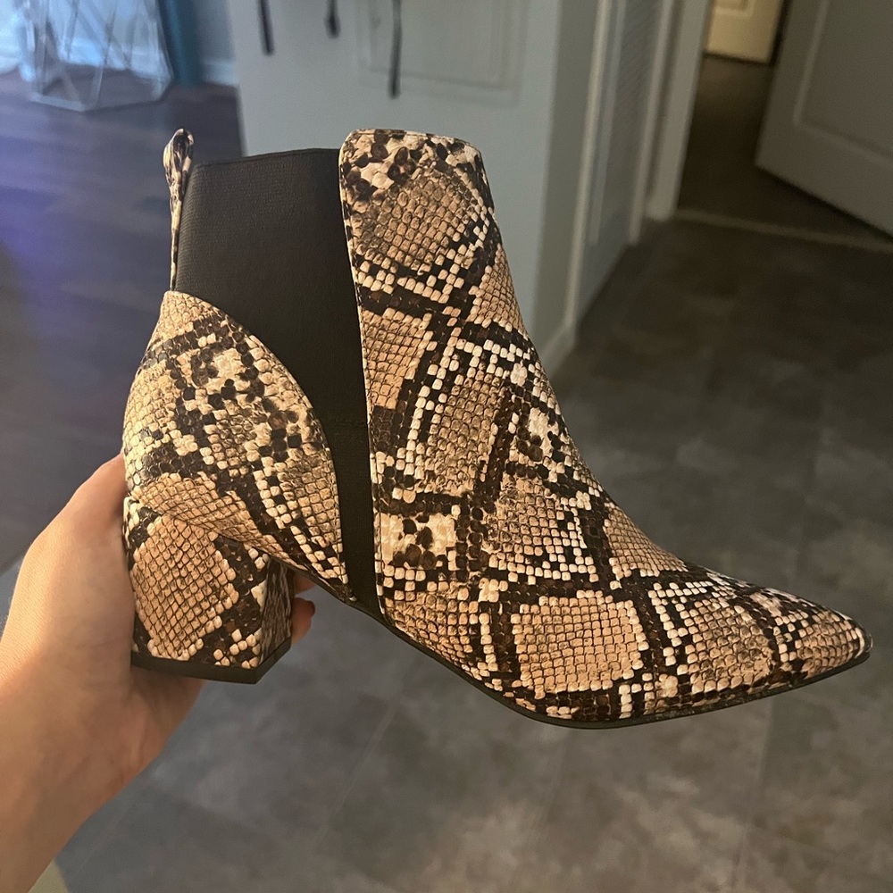 Snakeskin Booties